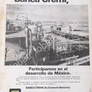 CARTEL ANTIGUO ORIGINAL DE BANCO. BANCA CREMI S.A 1978 /200