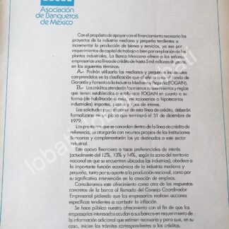 CARTEL ANTIGUO ORIGINAL DE BANCO. ASOCIACION DE BANQUEROS DE MEXICO ANUNCIAN CREDITOS 1979