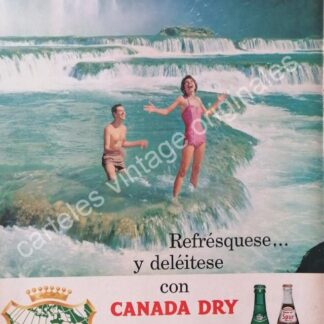 CARTEL ANTIGUO ORIGINAL DE REFRESCO CANADA DRY. SPUR Y GINGER ALE 1960 /4