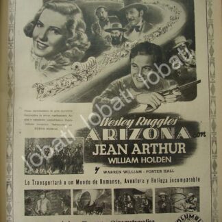 CARTEL ANTIGUO ORIGINAL DE AFICHE DE LA PELICULA. ARIZONA 1941 /N71 RARO