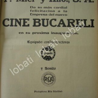 CARTEL ANTIGUO ORIGINAL DE INAUGURAN EL CINE OLIMPIA D.F 1941 FELICITACION DE PRODUCCIONES MIER