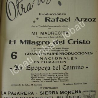 CARTEL ANTIGUO ORIGINAL DE PRODUCCIONES RAFAEL ARZOS Y SUS PELICULAS /82 RARO