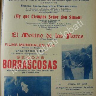 CARTEL ANTIGUO ORIGINAL DE FILMS MUNDIALES S.A Y SUS PELICULAS 1941 /N99