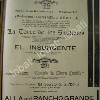 CARTEL ANTIGUO ORIGINAL DE FILMS ARB ANUNCIA SUS PRODUCCIONES DE CINE /694