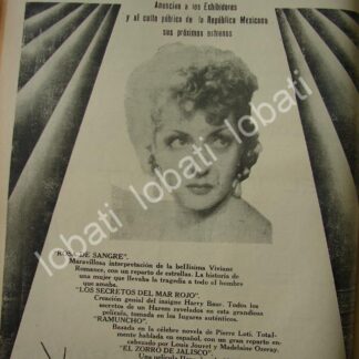 CARTEL ANTIGUO ORIGINAL DE PRODUCTORA DE CINE IRACHETA Y ELVIRA S.A ANUNCIA ESTRENOS /695