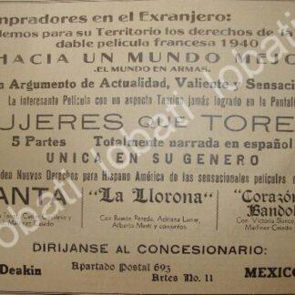 CARTEL ANTIGUO ORIGINAL DE CARTEL DOCUMENTAL. MUJERES QUE TOREAN 1941 /TMQ 2