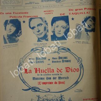 CARTEL ANTIGUO ORIGINAL DE PELICULA LA HUELLA DE DIOS 1941 /RARO