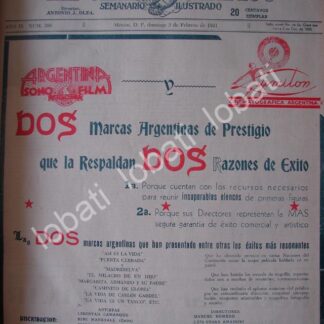 CARTEL ANTIGUO ORIGINAL DE PRODUCTORAS DE CINE ARGENTINA SOMO FILMS Y CUMILON 1941
