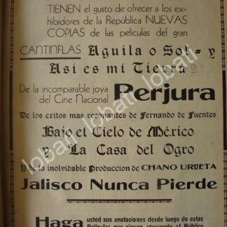 CARTEL ANTIGUO ORIGINAL DE PRODUCTORA FERNANDO MIER Y CIA 1941