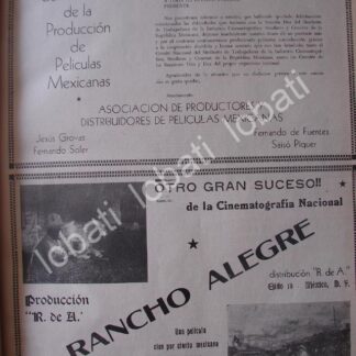 CARTEL ANTIGUO ORIGINAL DE PRENSA, SINDICATO DE ACTORES Y PRESIDENCIA LLEGAN A ACUERDO 1941