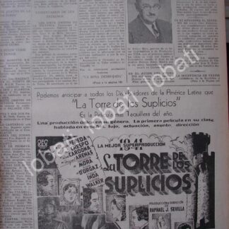 CARTEL ANTIGUO ORIGINAL DE NOTA SOBRE FELIPE MIER MIRANDA Y OTROS 1941