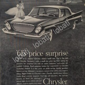 CARTEL ANTIGUO ORIGINAL DE AUTOS CHRYSLER NEWPORT 1956 /141