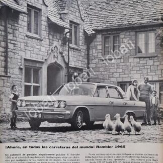 CARTEL ANTIGUO ORIGINAL DE AUTOS RAMBLER 1965 /135