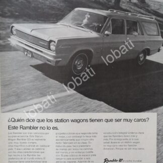 CARTEL ANTIGUO ORIGINAL DE AUTOS RAMBLER VAGONETA 1963 /133