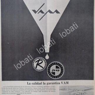 CARTEL ANTIGUO ORIGINAL DE PLANTA DE AUTOS RAMBLER Y JEEP TOLUCA 1960s