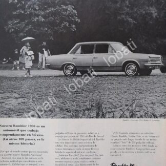CARTEL ANTIGUO ORIGINAL DE AUTOS AMERICAN RAMBLER 1966 /N89