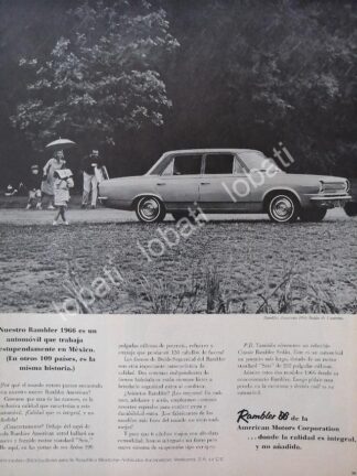CARTEL ANTIGUO ORIGINAL DE AUTOS AMERICAN RAMBLER 1966 /N89