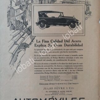 CARTEL ANTIGUO ORIGINAL DE AUTOS DODGE BROTHERS 1926 / N82