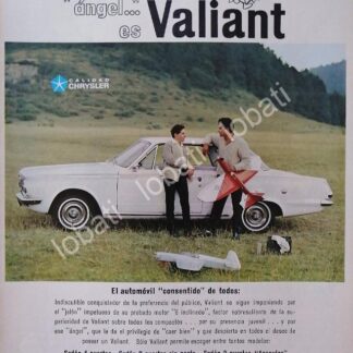 CARTEL ANTIGUO ORIGINAL DE AUTOS CHRYSLER DODGE VALIANT 1965 / N81
