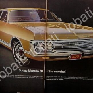CARTEL ANTIGUO ORIGINAL DE AUTOS CHRYSLER DODGE MONACO 1970/ N75