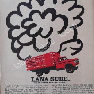 CARTEL ANTIGUO ORIGINAL DE CAMIONES CHRYSLER DODGE D-500 1969 N74