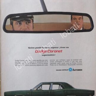 CARTEL ANTIGUO ORIGINAL DE AUTOS CHRYSLER DODGE CORONET 1977
