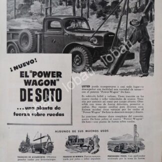 CARTEL ANTIGUO ORIGINAL DE CAMIONETA CHRYSLER DODGE DESOTO WAGON 1949 /N68