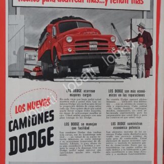 CARTEL ANTIGUO ORIGINAL DE CAMIONES CHRYSLER DODGE 1948 /N67
