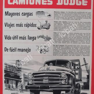 CARTEL ANTIGUO ORIGINAL DE CAMIONES CHRYSLER DODGE DESOTO 1949 /N64