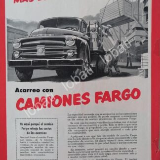 CARTEL ANTIGUO ORIGINAL DE CAMIONES CHRYSLER DODGE FARGO 1949 /N62
