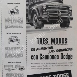 CARTEL ANTIGUO ORIGINAL DE CAMIONES DODGE 1949