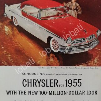 CARTEL ANTIGUO ORIGINAL DE AUTOS CHRYSLER NEW YORKER 1955 /13