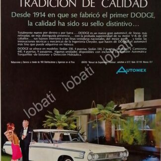 CARTEL ANTIGUO ORIGINAL DE AUTOS CHRYSLER MEXICO 50 ANIVERSARIO 1964 / RARO