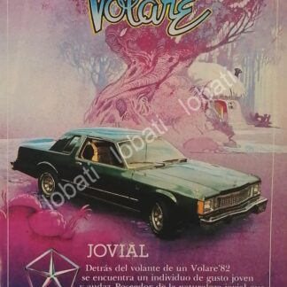 CARTEL ANTIGUO ORIGINAL DE AUTOS CHRYSLER VOLARE 1982 MNI CARTEL