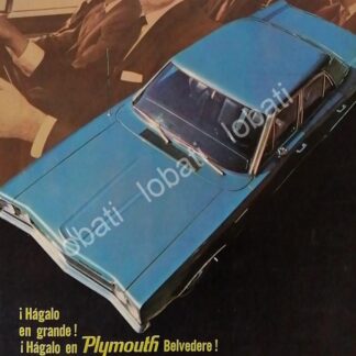 CARTEL ANTIGUO ORIGINAL DE AUTOS CHRYSLER PLYMOUTH BELVEDERE 1969 /148