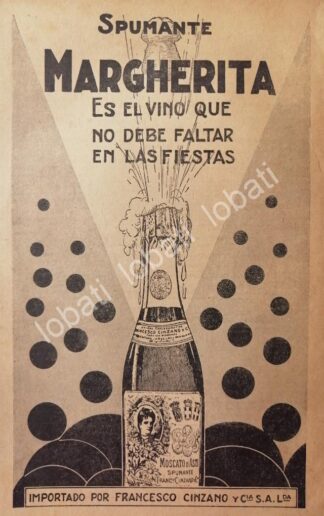 CARTEL ANTIGUO ORIGINAL DE AFICHE ART NOUVEAU VINOS CINZANO 1920s /452