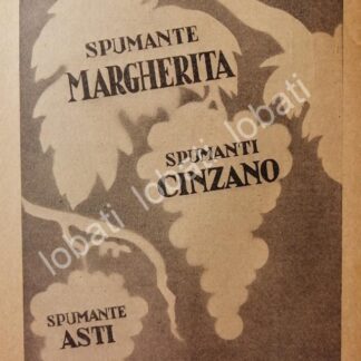 CARTEL ANTIGUO ORIGINAL DE VINOS CINZANO VERMOUTH AÑOS 20s /451