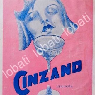 CARTEL ANTIGUO ORIGINAL DE AFICHE ART NOUVEAU VINOS CINZANO 1920s /459