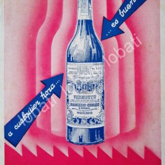 CARTEL ANTIGUO ORIGINAL DE AFICHE ART NOUVEAU VINOS CINZANO 1920s /439