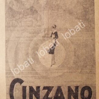 CARTEL ANTIGUO ORIGINAL DE VINOS CINZANO VERMOUTH AÑOS 20s /435