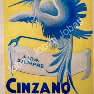 CARTEL ANTIGUO ORIGINAL DE AFICHE ART NOUVEAU VINOS CINZANO 1920s /433