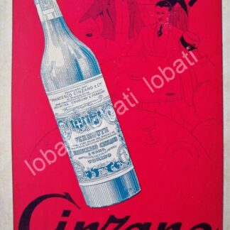 CARTEL ANTIGUO ORIGINAL DE VINOS CINZANO VERMOUTH AÑOS 20s /432