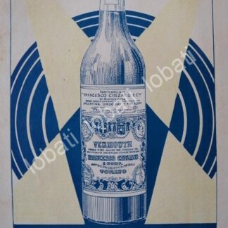 CARTEL ANTIGUO ORIGINAL DE VINOS CINZANO VERMOUTH AÑOS 20s /427