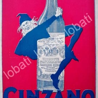 CARTEL ANTIGUO ORIGINAL DE VINOS CINZANO VERMOUTH AÑOS 20s /425