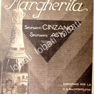 CARTEL ANTIGUO ORIGINAL DE VINOS CINZANO VERMOUTH AÑOS 20s /443