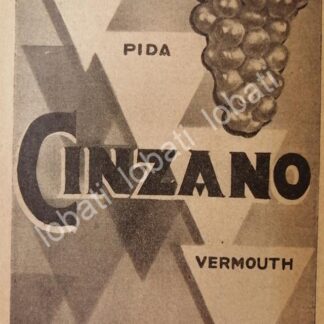 CARTEL ANTIGUO ORIGINAL DE VINOS CINZANO VERMOUTH AÑOS 20s /442