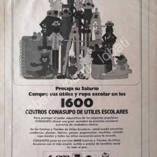 CARTEL ANTIGUO ORIGINAL DE TIENDAS CONASUPO 1981 /6