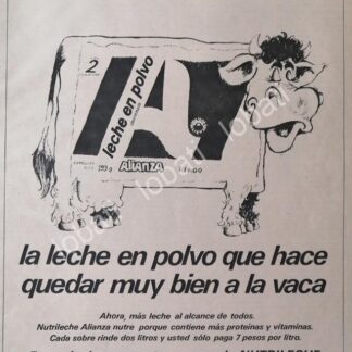 CARTEL ANTIGUO ORIGINAL DE NUTRILECHE CONASUPO 1981 /4