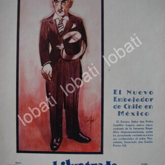 GRABADO ANTIGUO. PEDRO LETALLIER LAGART 1930 DIBUJO DE ANDRES AUDIFFRED