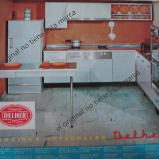 CARTEL ANTIGUO ORIGINAL DE COCINAS DELHER 1960s